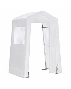 Portico Winter Shelter with Window 5 x 4 x 8-ft - White