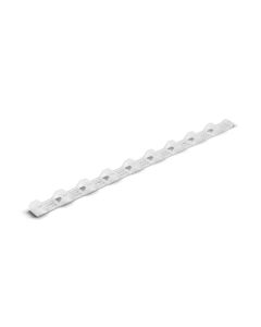 Bande finition, plastique, carré, blanc, 6/pqt, 24"