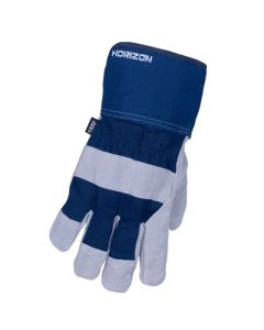 Lined Split Cowhide Leather Winter Work Gloves - L