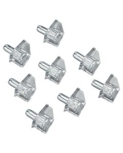 Plastic Shelf Support with Steel Pin - 5 mm (Pack of 8)