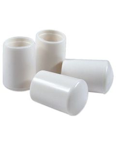 Tip Round 7/8" Vinyl White (4)