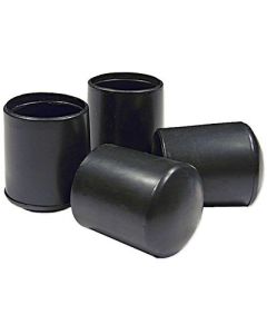 Embout rond 3/4" vinyle noir (4)