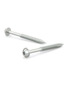 Zinc-Plated Wood Screw, Pan Washer Head, Square Drive, Regular Thread #8x3" (