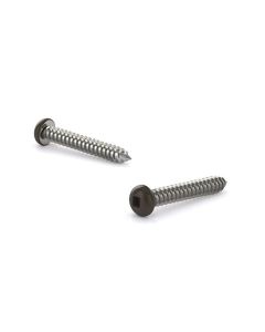 Brown round-head zinc screw, square drive, #6, 5/8 inch, self-tapping (18)