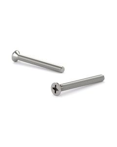 Stainless Steel Machine Screw, Flat, Phillips, 1/4-20, B Pnt - 1-1/2" (2)