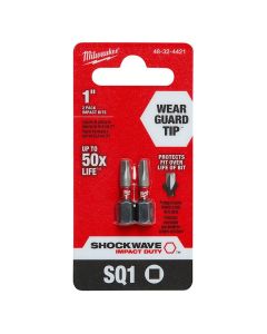 #1 x 1" SHOCKWAVE Impact Square Bits