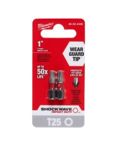 Embouts à chocs TorxMD T25 SHOCKWAVEMC (paquet de 2)