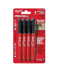 INKZALL Fine Point Jobsite Markers (4)