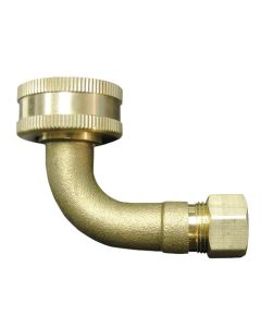Coude, lave-vaisselle, 3/8" x 3/4", comp. x boyau femelle