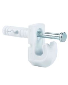 Plastic Wall Clips for Shelves, White pk7