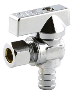 Soupape d'arrêt à angle 1/2" PEX x 1/4" OD