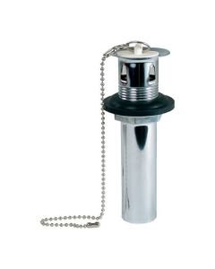 Bonde ronde pour lavabo, monopièce, 1 1/4" X 5", laiton, chrome