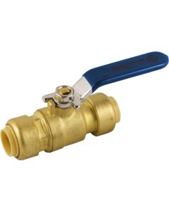 Robinet à bille sans plomb, entrée intégrale, 3/4", poussoir