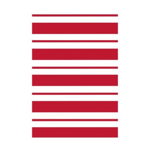 Tapis extérieur en plastique rayé rouge et blanc 6' x 9'