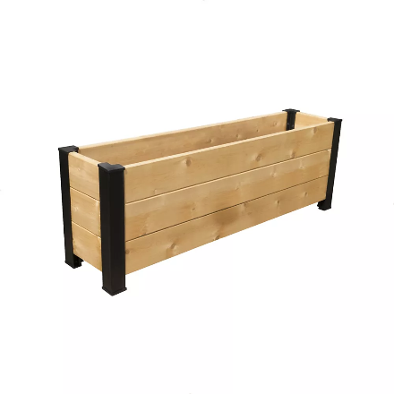 Ensemble de coins structuraux en aluminium noir 17  pouces pour jardinière