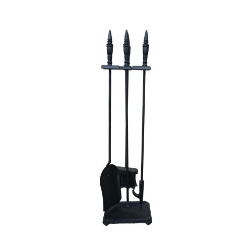 Black Fireset with Rectangle Base - 27"