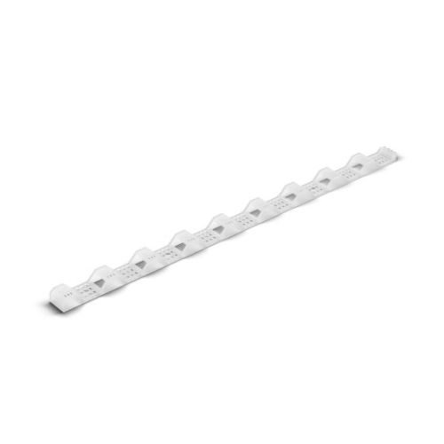 Bande finition, plastique, carré, blanc, 6/pqt, 24"