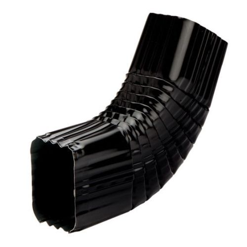 Coude latéral pour tuyau de descente noir, aluminium, 2 po x 3 po