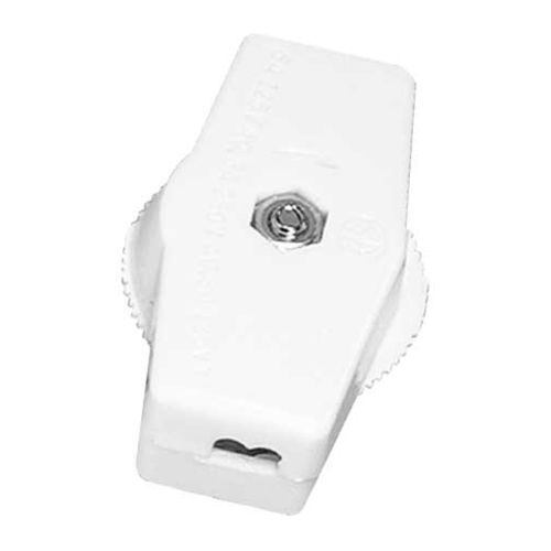Interrupteur coupe-fil Pour #18 SPT-1. 3A, 250V. 3A, 125V «T». Blanc.
