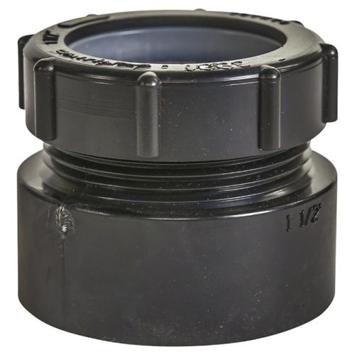 Adaptateur de siphon en ABS, DWV, 1-1/2" femelle x écrou plastique