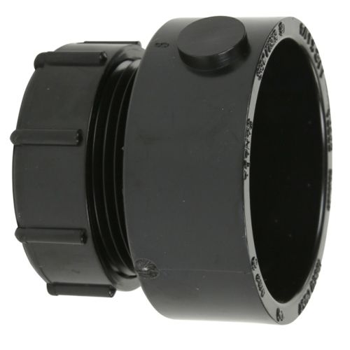 Adaptateur DWV, en ABS, 1-1/2" femelle x 1-1/4" mâle fileté, pour siphon