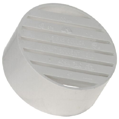 Grille pour siphon de sol en PVC/BNQ, 4", mâle, blanc