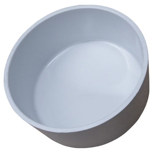 Bouchon uni en PVC, 4" femelle, BDS, blanc.