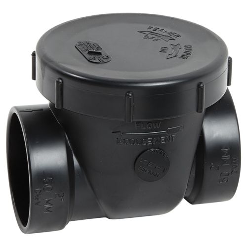 Clapet antiretour femelle sans évent de 2" en ABS DWV