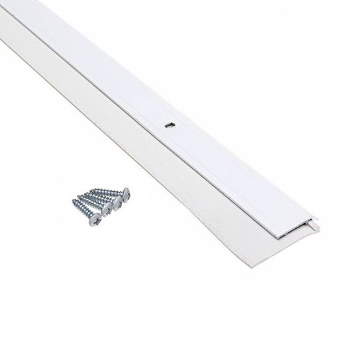 Bas de porte à jupette deny aluminium et vinyle 36'' blanc