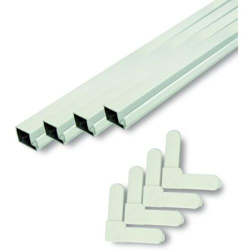 Ensemble cadre moustiquaire 60" x 7/16" blanc