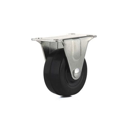 Roulette rigide 2" caoutchouc noir