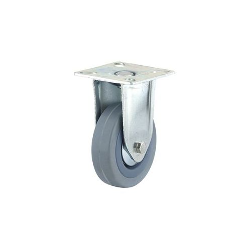 Roulette rigide 3" caoutchouc thermoplastique gris