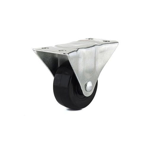 Roulette rigide 2-1/2" caoutchouc noir