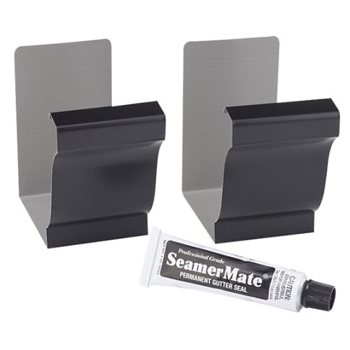 Ensemble de gouttières, 2 joints en aluminium de type K, noir, scellant 1oz