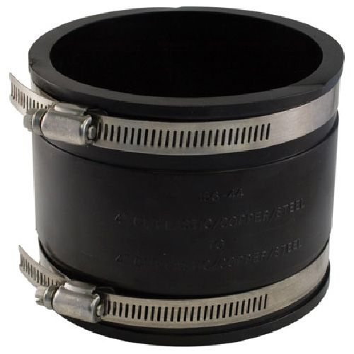 Manchon flexible droit, 4" x 4" en PVC
