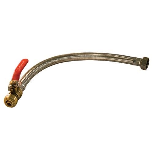 Raccord flexible avec soupape de 3/4" x 3/4" ajustable