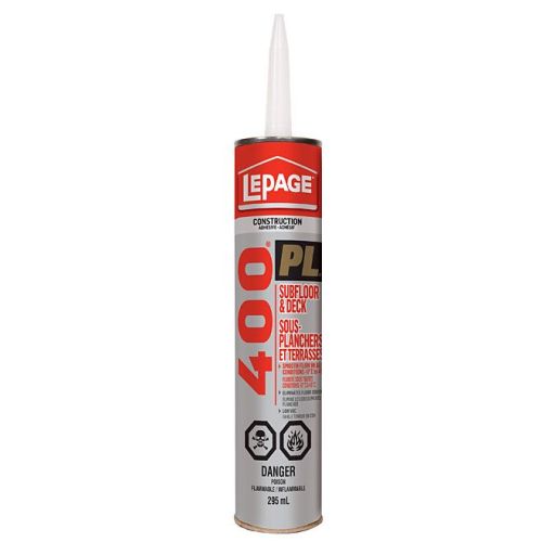 Adhésif PL LePage pour sous-planchers et terrasses, 295 ml