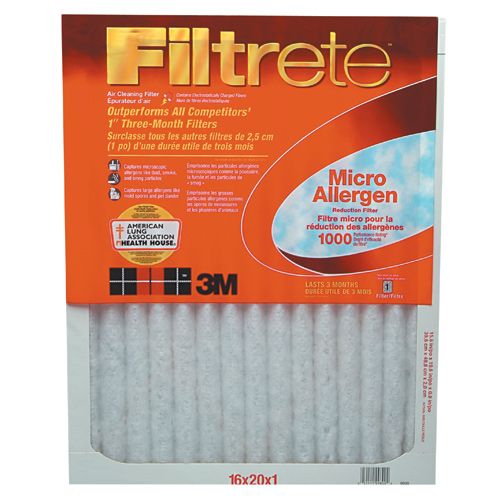 Filtrete Micro-Allergen Reduction Furnace Filter - 16-in x 20-in x 1-in