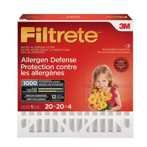 Furnace Filter - Fiberglass - 20" x 20" x 4" - Red