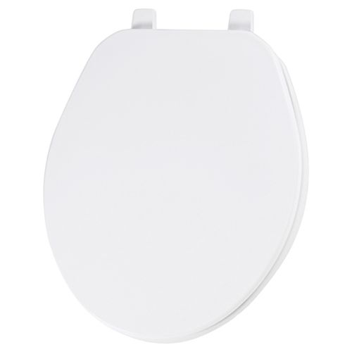 Siège de toilette en plastique, régulier, blanc