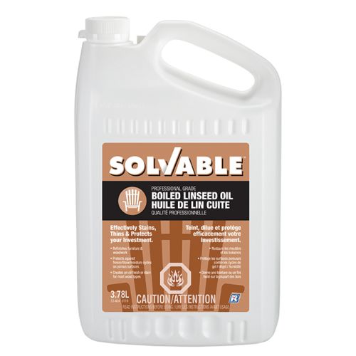 Huile de lin bouillie soluble, 3,78 l