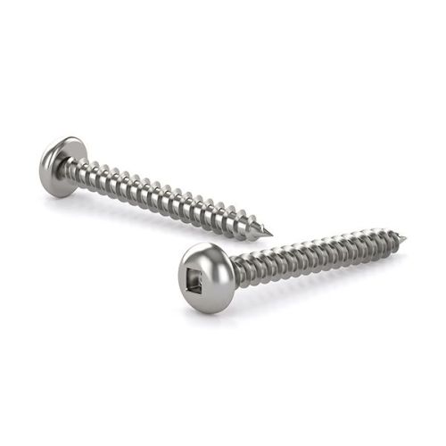 Vis métal en acier inox, ronde, carré, filet auto-taraudeur - #12x1-1/2" (3)