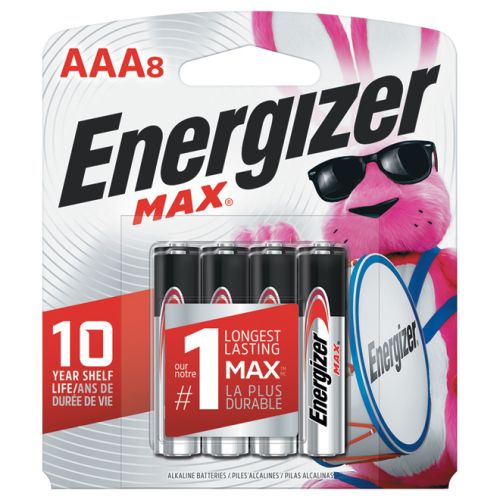 Piles alcalines « AAA » Energizer Max, paquet de 8