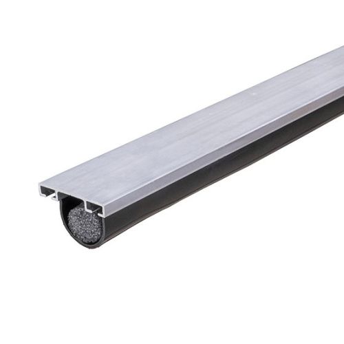 Bas de porte garage en aluminium, vinyle & boudin mousse 1-5/8'' x 9' argent