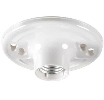 Douille de plafonnier sans interrupteur, 60 W, 250 V, 4 1/2" de diamètre
