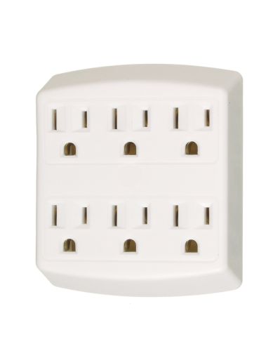 Adaptateur de Prise Blanc 6 prises