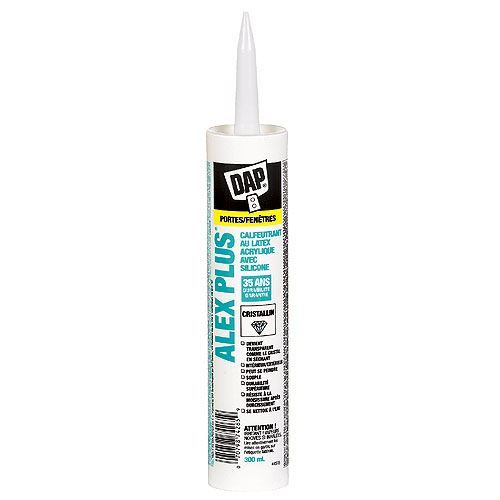 Scellant ALEX PLUS, latex acrylique et silicone, 300 ml, clair