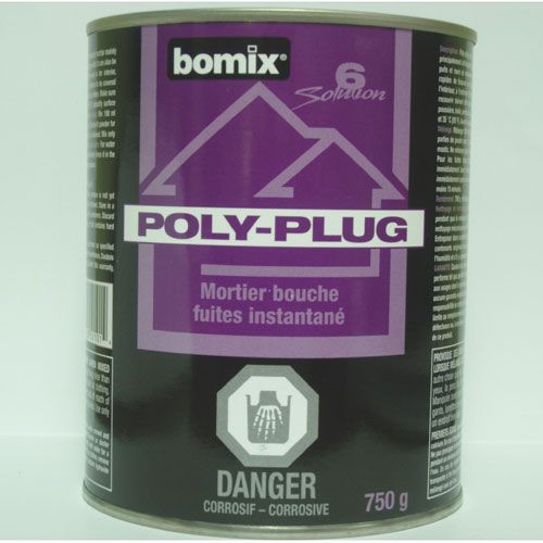 Ciment bouche-fuites instantané « Poly-Plug » .75kg