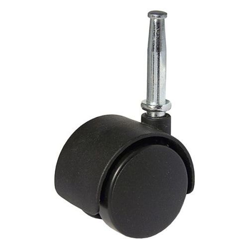 Roulette jumelée 1-9/16" tige à bois noir