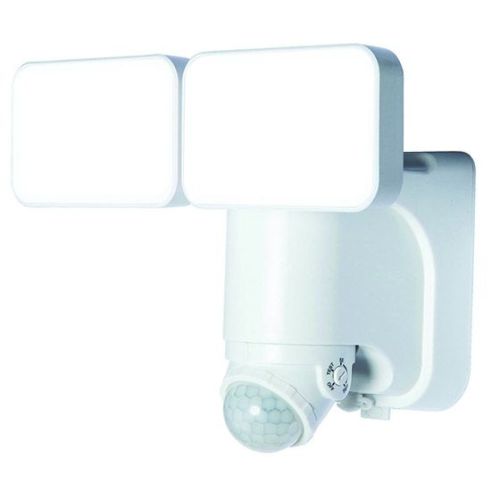 Lumière de sécurité solaire, 1000 lumens, double DEL avec détecteur, blanche